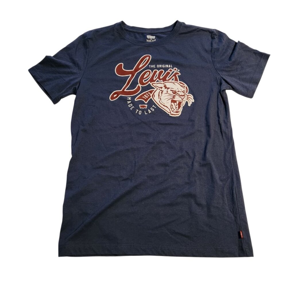 Levis Strauss T-shirt Graphic‎ Print Navy Blue Youth Size XL NEW NWT